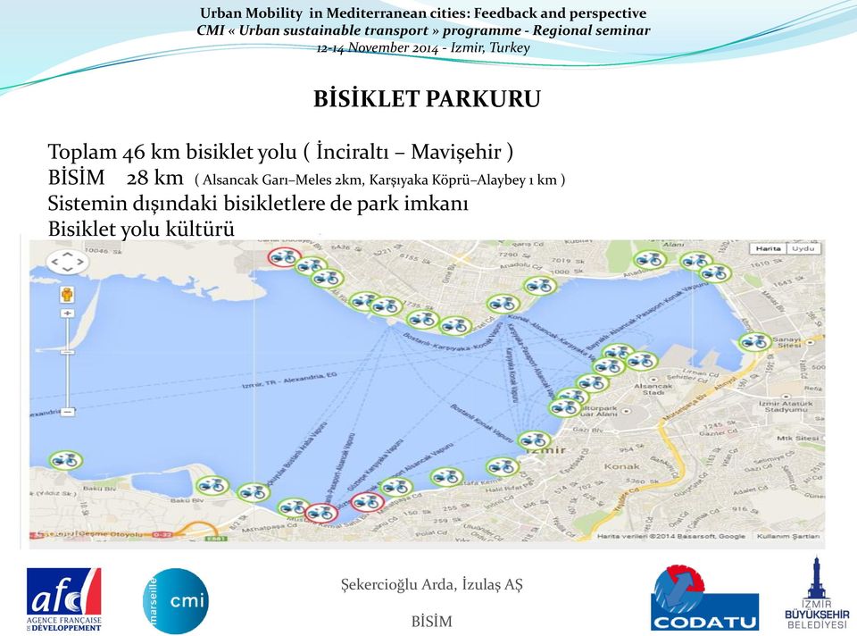 2km, Karşıyaka Köprü Alaybey 1 km ) Sistemin