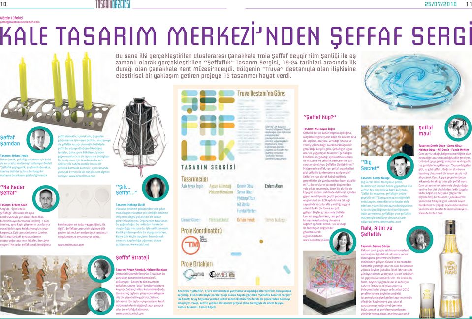 19-24 tarihleri arasında ilk durağı olan Çanakkale Kent Müzesi ndeydi. Bölgenin Truva destanıyla olan ilişkisine eleştirisel bir yaklaşım getiren projeye 13 tasarımcı hayat verdi. Şeffaf Küp?