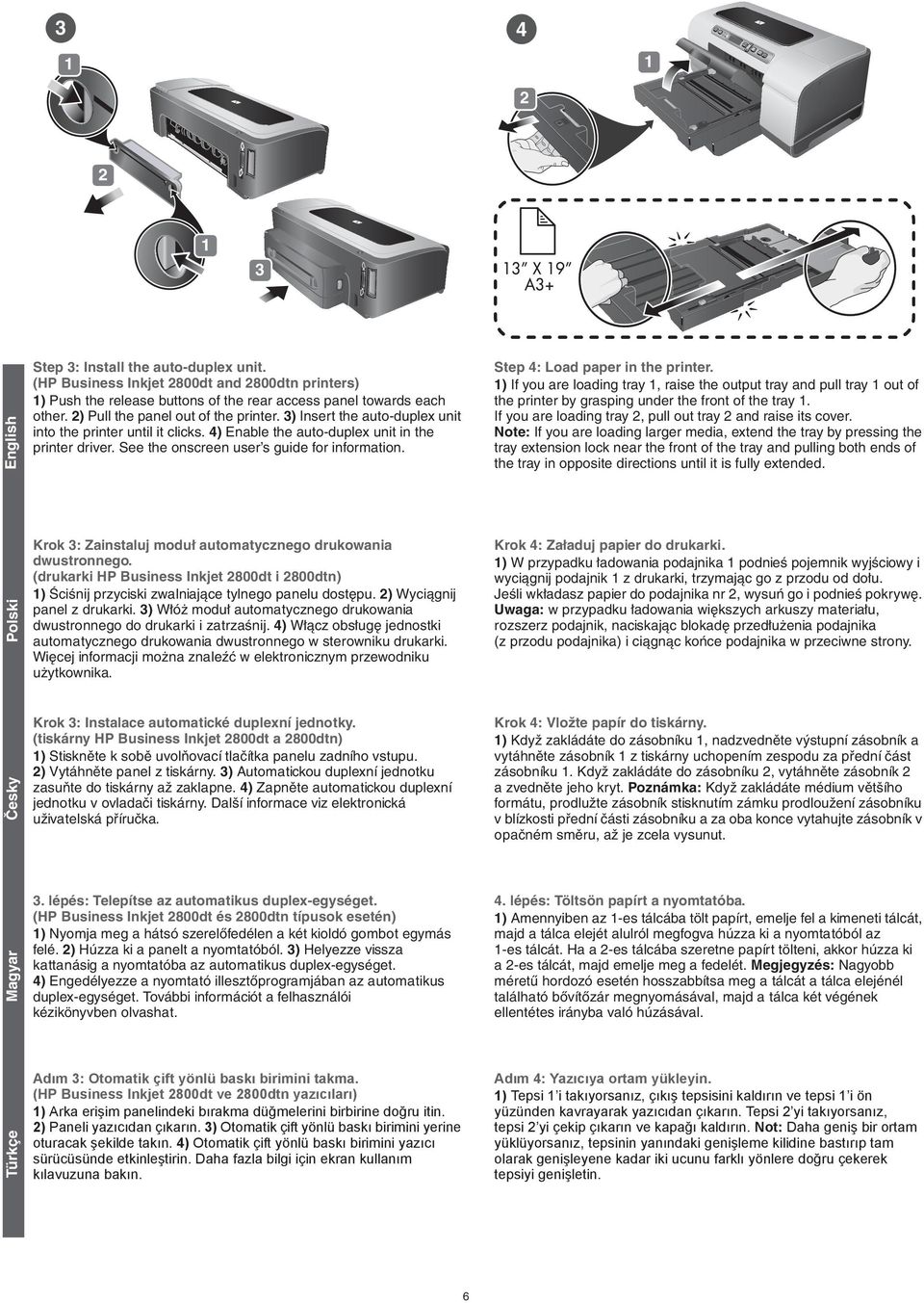 See the onscreen user s guide for information. Step 4: Load paper in the printer.