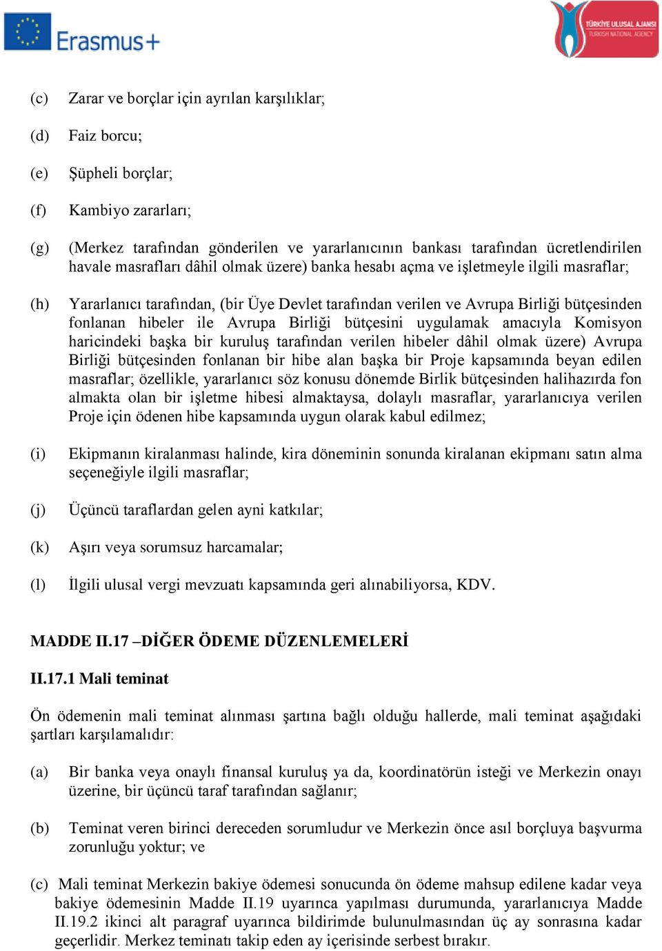 fonlanan hibeler ile Avrupa Birliği bütçesini uygulamak amacıyla Komisyon haricindeki başka bir kuruluş tarafından verilen hibeler dâhil olmak üzere) Avrupa Birliği bütçesinden fonlanan bir hibe alan