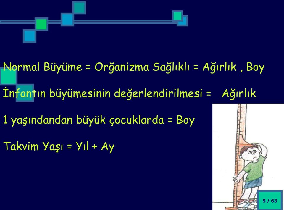 değerlendirilmesi = Ağırlık 1 yaşındandan