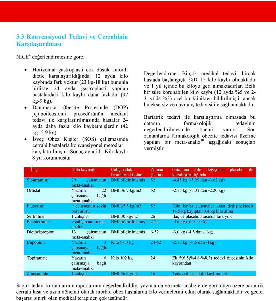 Danimarka Obesite Projesinde (DOP) jejunoileostomi prosedürünün medikal tedavi ile karşılaştırılmasında hastalar 24 ayda daha fazla kilo kaybetmişlerdir (42 kg- 5.9 kg).