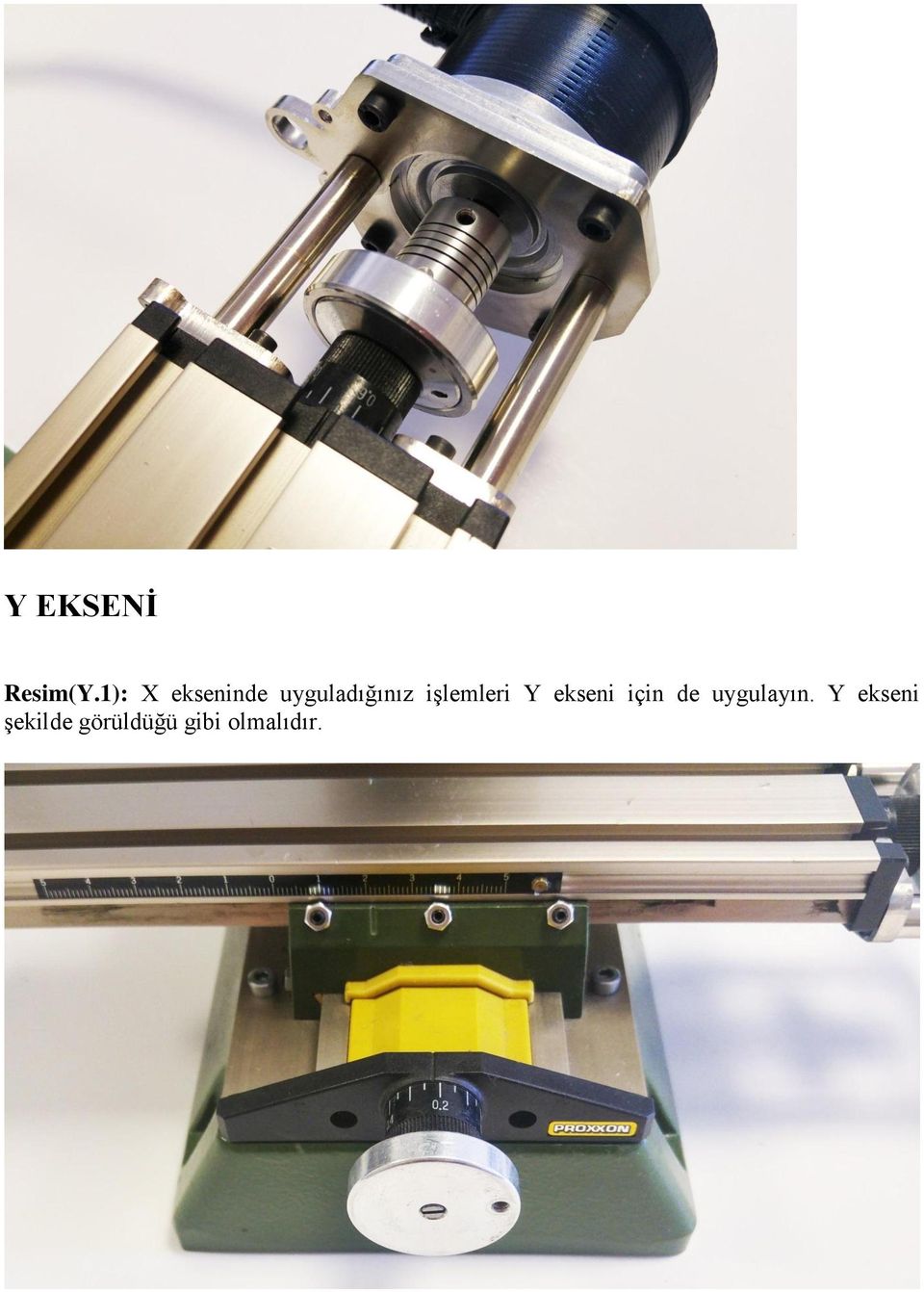 işlemleri Y ekseni için de