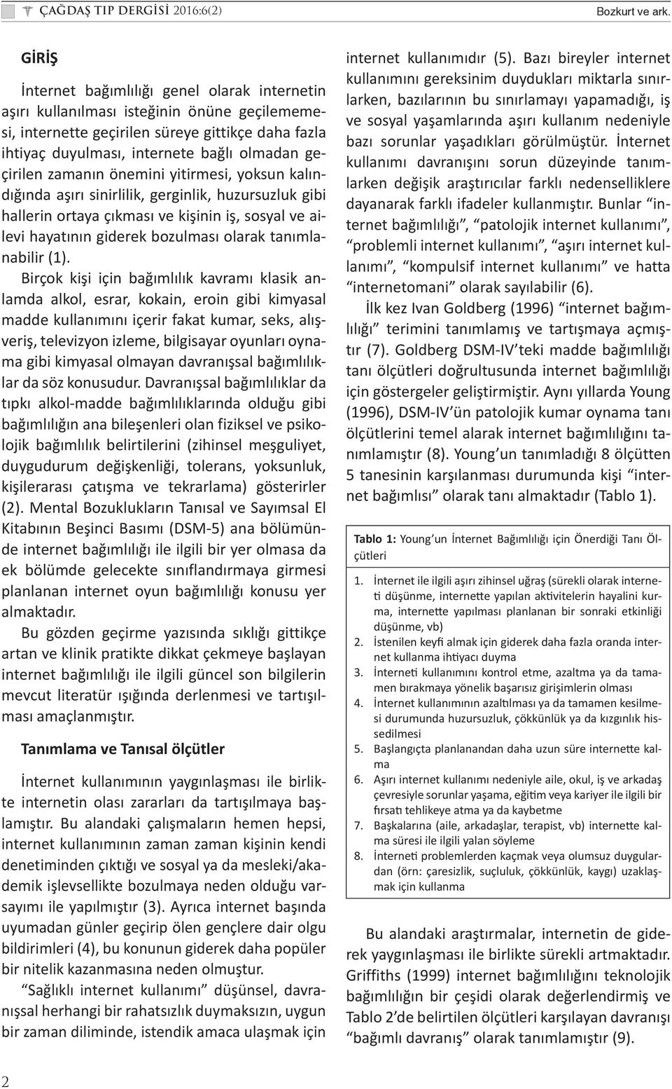 geçirilen zamanın önemini yitirmesi, yoksun kalındığında aşırı sinirlilik, gerginlik, huzursuzluk gibi hallerin ortaya çıkması ve kişinin iş, sosyal ve ailevi hayatının giderek bozulması olarak