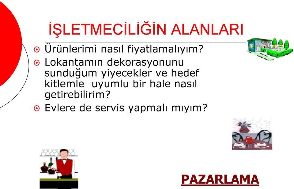 Lkantamın dekrasynunu sunduğum yiyecekler ve