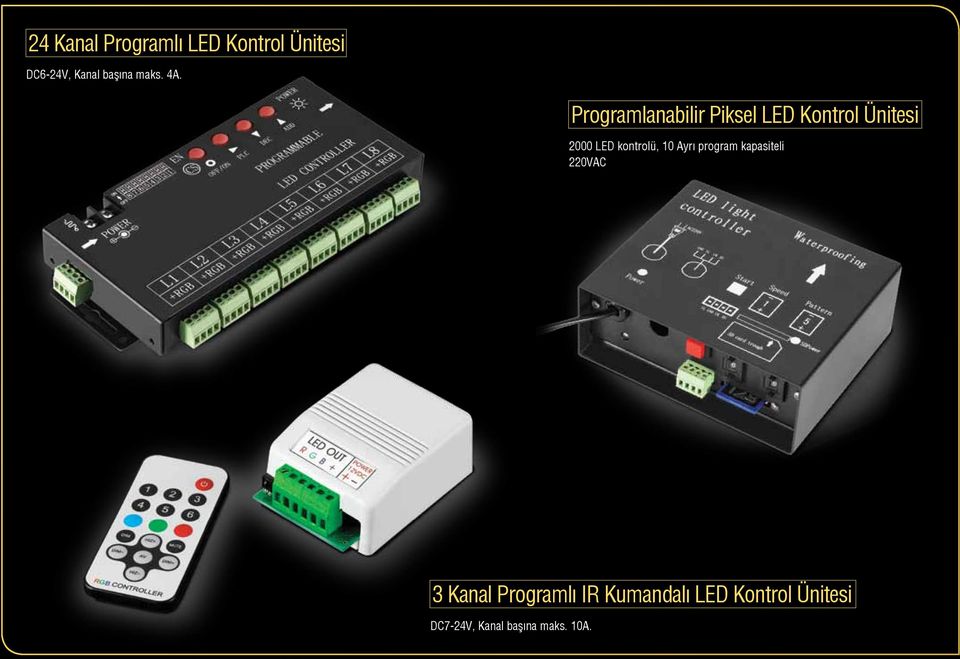 Programlanabilir Piksel LED Kontrol Ünitesi 2000 LED kontrolü,