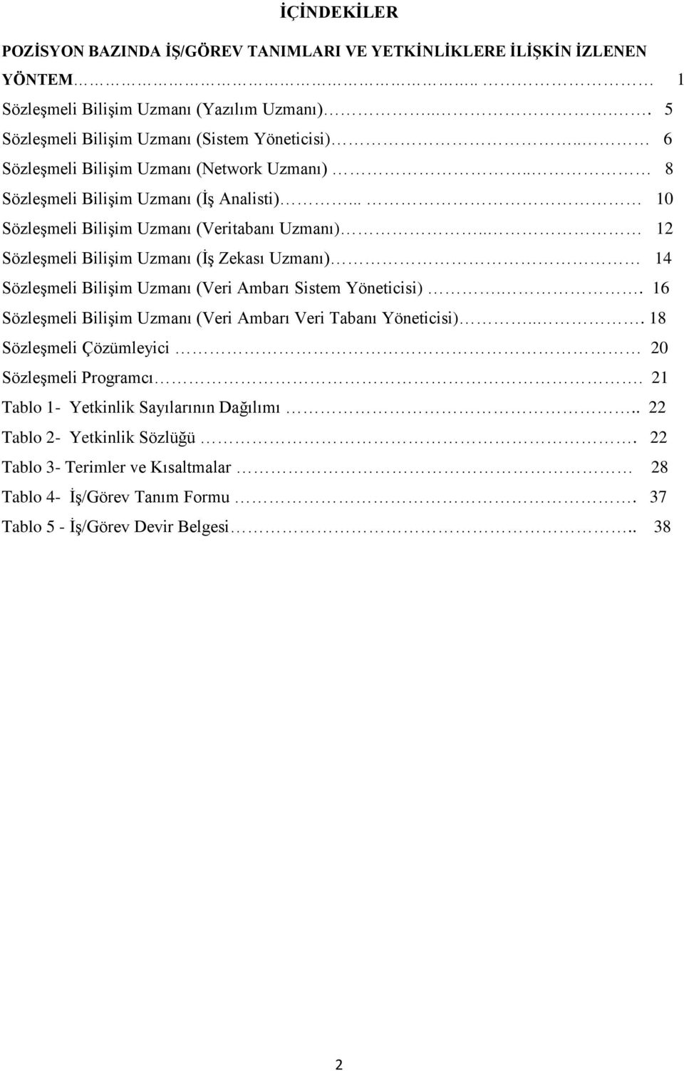 . 12 Sözleşmeli Bilişim Uzmanı (İş Zekası Uzmanı) 14 Sözleşmeli Bilişim Uzmanı (Veri Ambarı Sistem Yöneticisi).. 16 Sözleşmeli Bilişim Uzmanı (Veri Ambarı Veri Tabanı Yöneticisi).