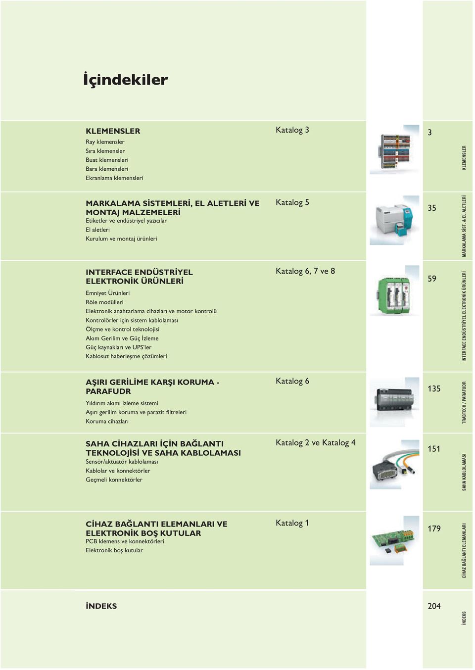 EL ALETLERİ INTERFACE ENDÜSTRİYEL ELEKTRONİK ÜRÜNLERİ Emniyet Ürünleri Röle modülleri Elektronik anahtarlama cihazları ve motor kontrolü Kontrolörler için sistem kablolaması Ölçme ve kontrol