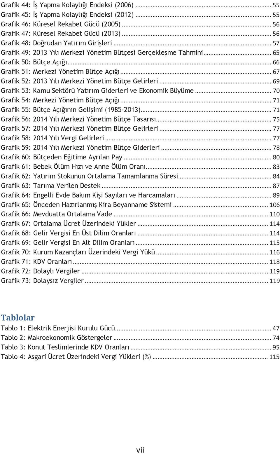 .. 67 Grafik 52: 2013 Yılı Merkezi Yönetim Bütçe Gelirleri... 69 Grafik 53: Kamu Sektörü Yatırım Giderleri ve Ekonomik Büyüme... 70 Grafik 54: Merkezi Yönetim Bütçe Açığı.