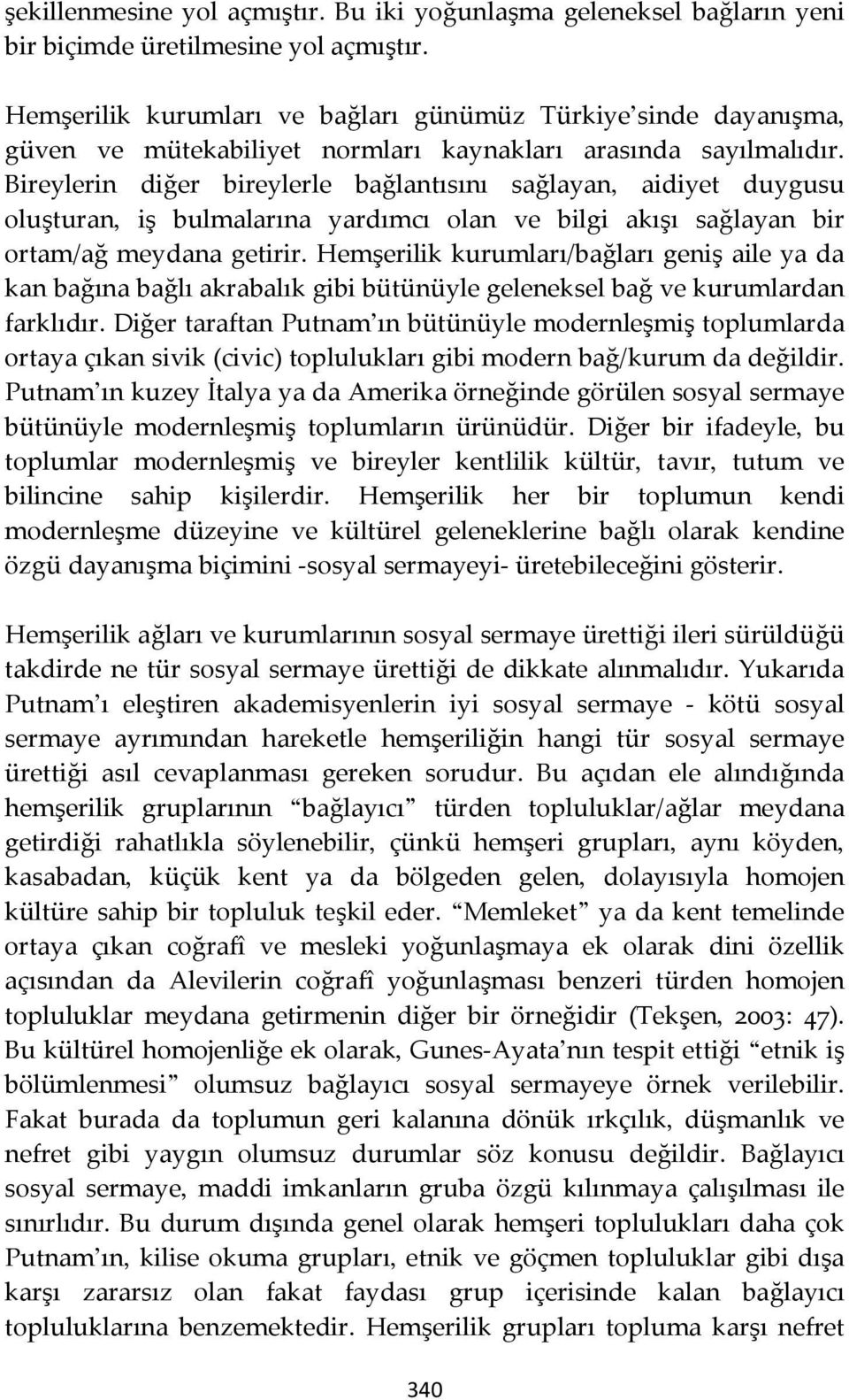 Bireylerin diğer bireylerle bağlantısını sağlayan, aidiyet duygusu oluşturan, iş bulmalarına yardımcı olan ve bilgi akışı sağlayan bir ortam/ağ meydana getirir.