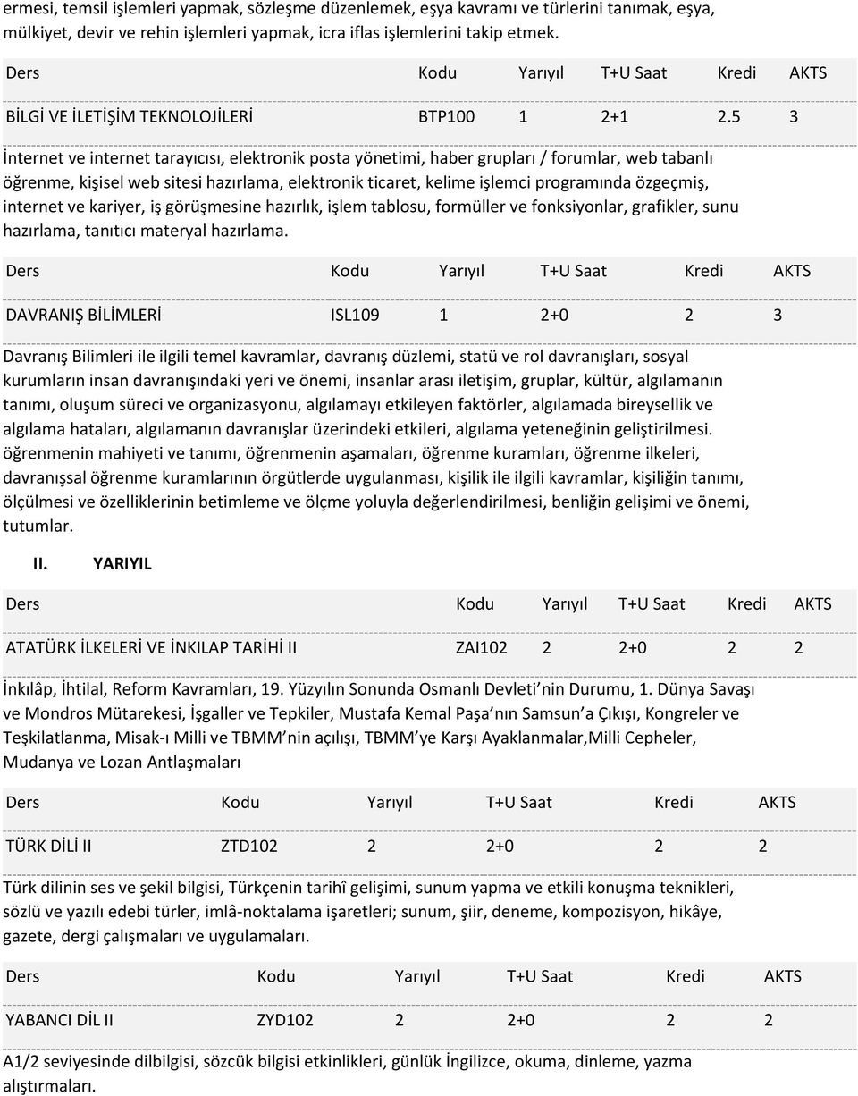 5 3 İnternet ve internet tarayıcısı, elektronik posta yönetimi, haber grupları / forumlar, web tabanlı öğrenme, kişisel web sitesi hazırlama, elektronik ticaret, kelime işlemci programında özgeçmiş,