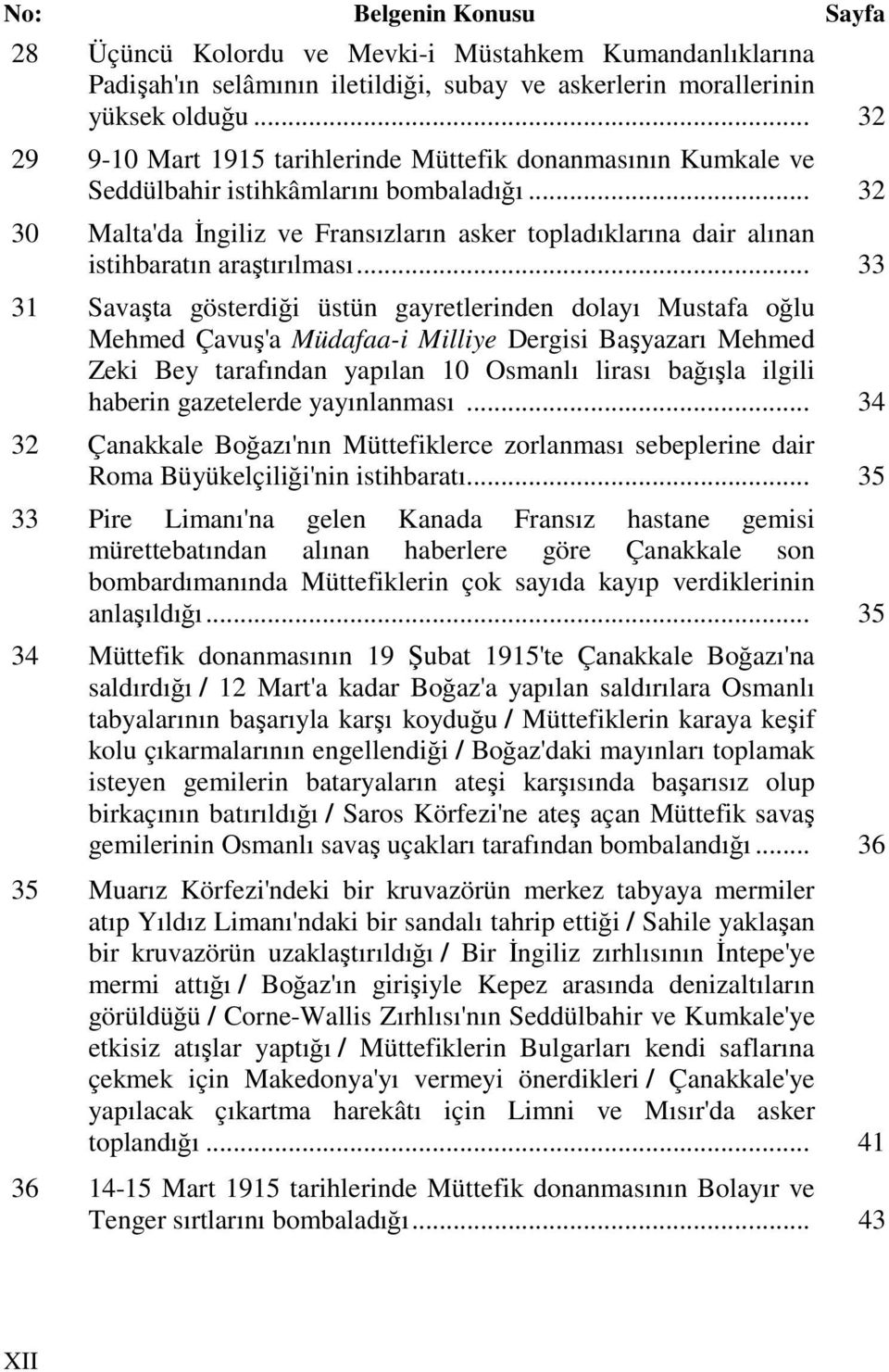 .. 32 30 Malta'da Đngiliz ve Fransızların asker topladıklarına dair alınan istihbaratın araştırılması.