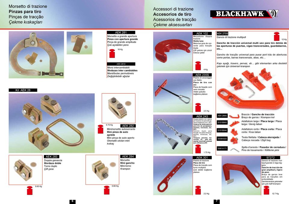 270S Gancio di trazione multipull 2 Kg Gancho de tracción universal multi uso para tiro detrás de las aperturas de puertas, vigas transversales, guardabarros, etc.