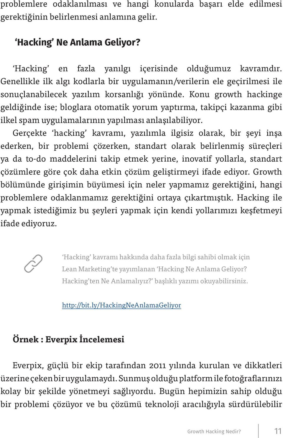 Konu growth hackinge geldiğinde ise; bloglara otomatik yorum yaptırma, takipçi kazanma gibi ilkel spam uygulamalarının yapılması anlaşılabiliyor.