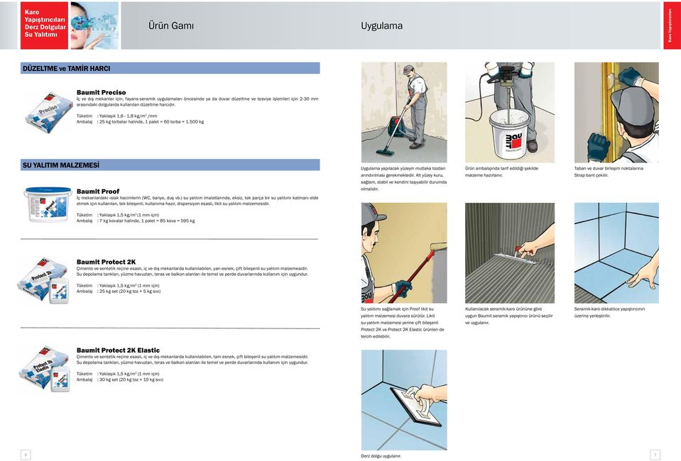 500 kg SU YALITIM MALZEMESİ Baumit Proof İç mekanlardaki ıslak hacimlerin (WC, banyo, duş vb.