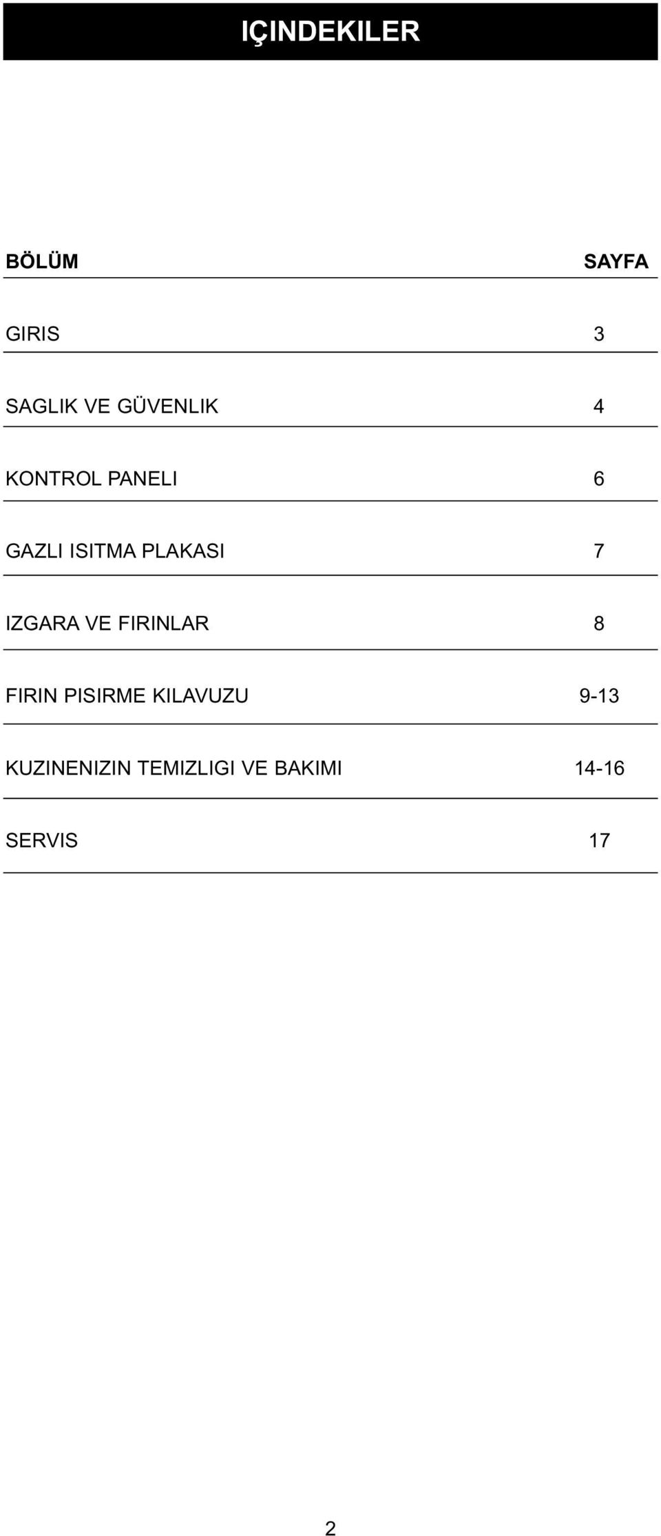 PLAKASI 7 IZGARA VE FIRINLAR 8 FIRIN PISIRME