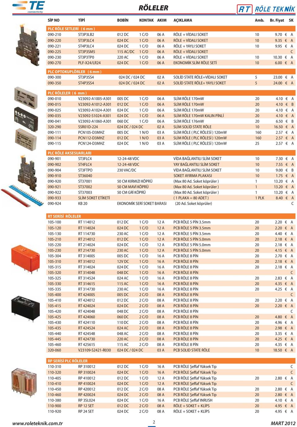 95 A 090-225 ST3P3SM5 115 AC/DC 1 C/O 06 A RÖLE + VİDALI SOET C 090-230 ST3P3TP0 220 AC 1 C/O 06 A RÖLE + VİDALI SOET 10 10.30 A 090-270 PLF-X24/LR24 024 DC 1 C/O 06 A EONOMİ SLİM RÖLE SETİ 10 6.