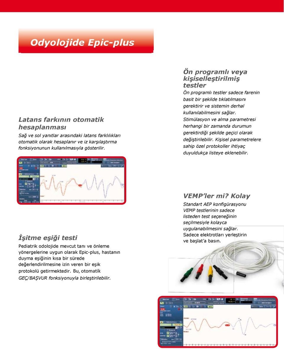 Stimülasyon ve alma parametresi herhangi bir zamanda durumun gerektirdiği şekilde geçici olarak değiştirilebilir. Kişisel parametrelere sahip özel protokoller ihtiyaç duyuldukça listeye eklenebilir.