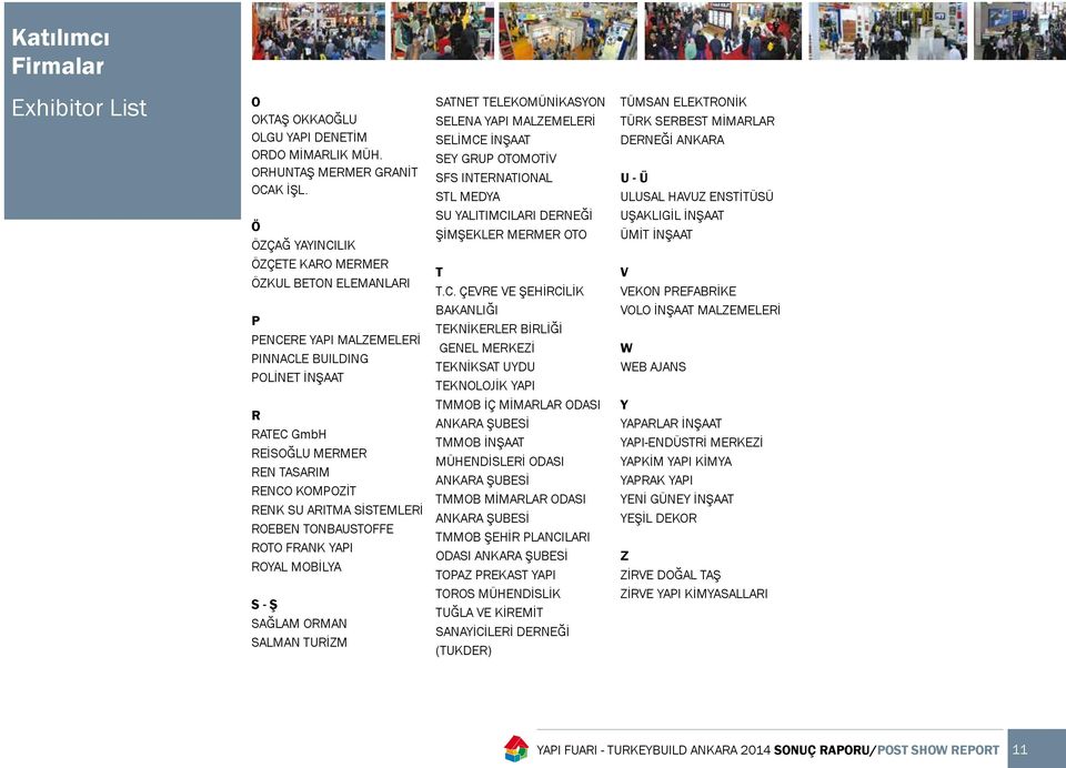 SİSTEMLERİ ROEBEN TONBAUSTOFFE ROTO FRANK YAPI ROYAL MOBİLYA S - Ş SAĞLAM ORMAN SALMAN TURİZM SATNET TELEKOMÜNİKASYON SELENA YAPI MALZEMELERİ SELİMCE İNŞAAT SEY GRUP OTOMOTİV SFS INTERNATIONAL STL