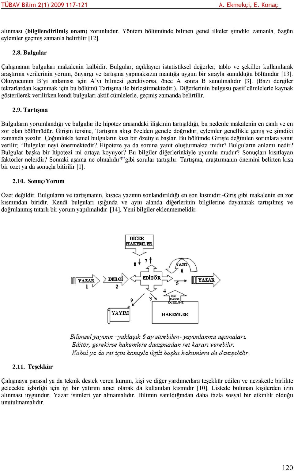 Bulgular; açıklayıcı istatistiksel değerler, tablo ve şekiller kullanılarak araştırma verilerinin yorum, önyargı ve tartışma yapmaksızın mantığa uygun bir sırayla sunulduğu bölümdür [13].