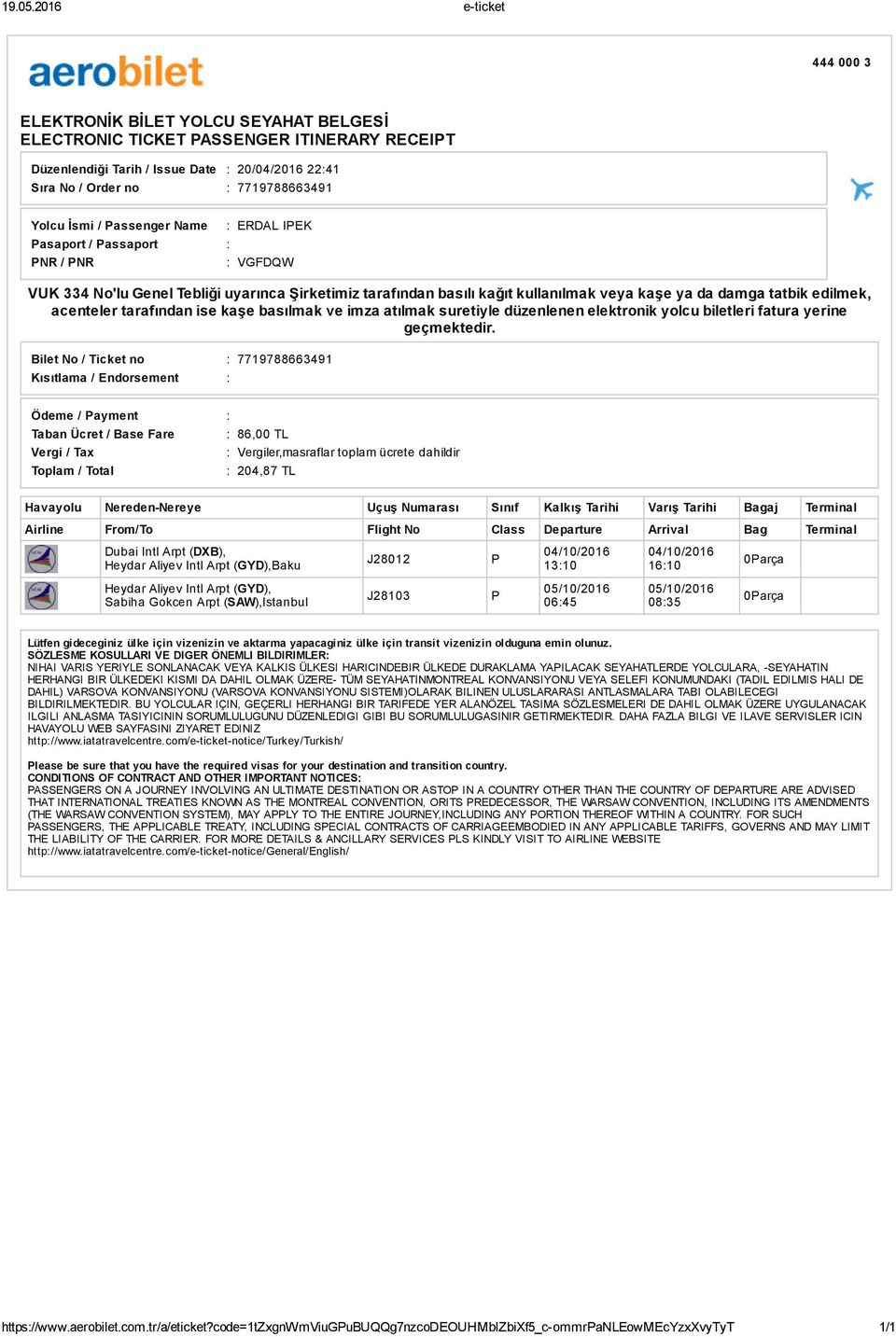 düzenlenen elektron k yolcu b letler fatura yer ne geçmekted r.