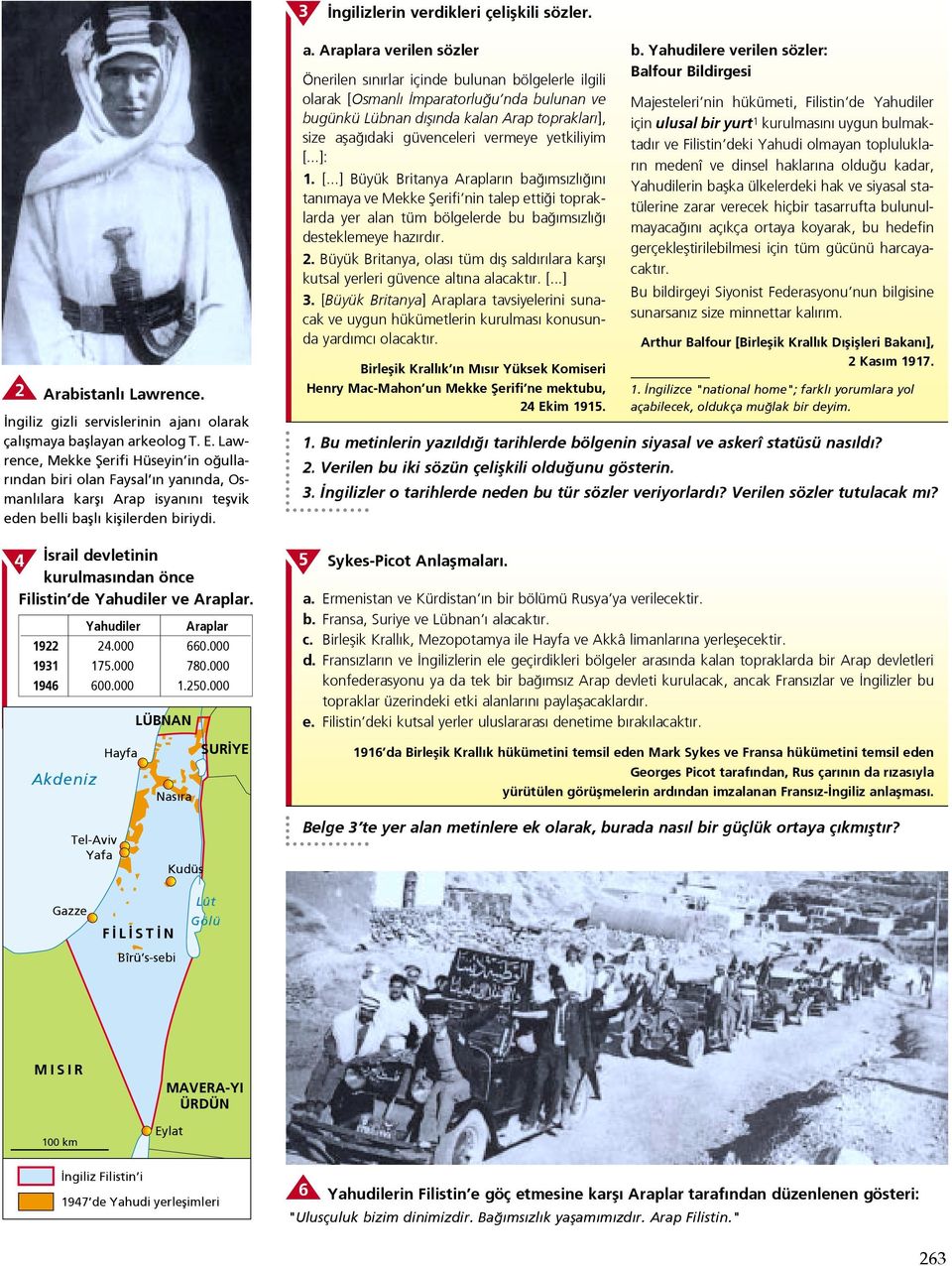 4 srail devletinin kurulmas ndan önce Filistin de Yahudiler ve Araplar. Yahudiler Araplar 1922 24.000 660.000 1931 175.000 780.000 1946 600.000 1.250.000 LÜBNAN a.