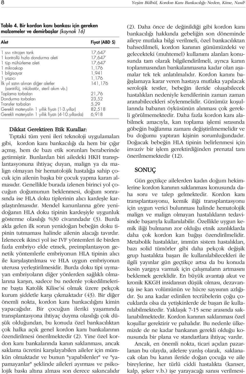 mikroskop 1,176 1 bilgisayar 1,941 1 yaz c 1,176 lk y l sat n al nan di er aletler 141,176 (santrifüj, inkübatör, steril ak m vb.