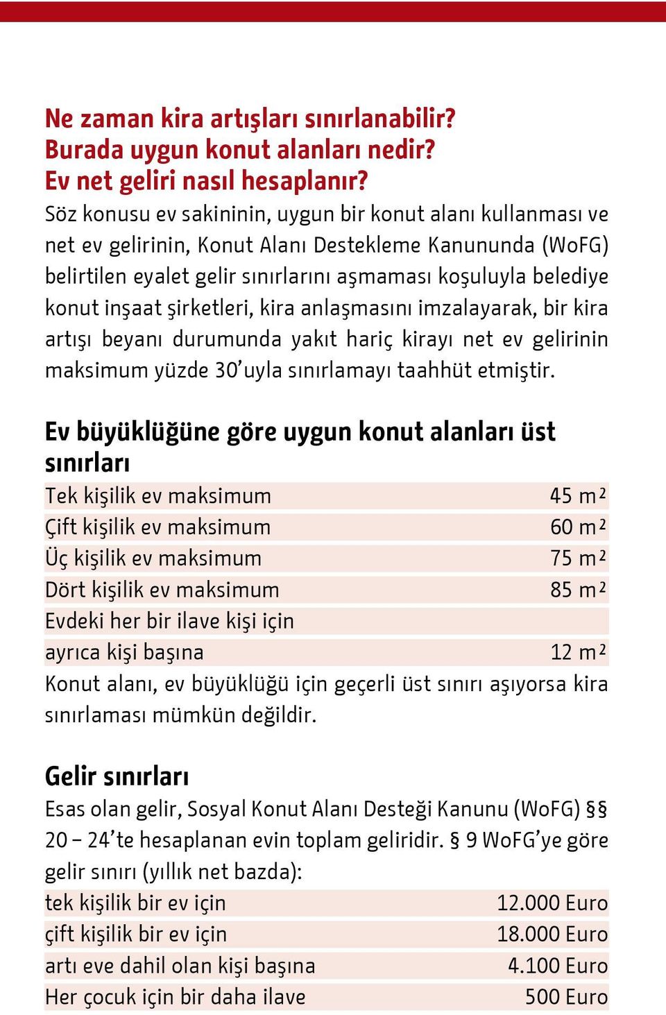 şirketleri, kira anlaşmasını imzalayarak, bir kira artışı beyanı durumunda yakıt hariç kirayı net ev gelirinin maksimum yüzde 30 uyla sınırlamayı taahhüt etmiştir.