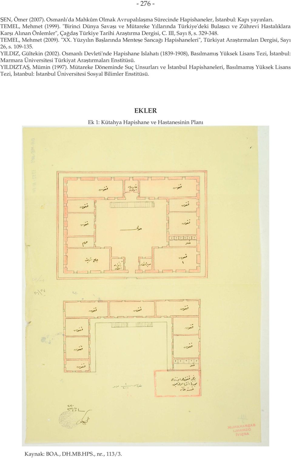 "XX. Yüzyılın Balarında Mentee Sancaı Hapishaneleri", Türkiyat Aratırmaları Dergisi, Sayı 26, s. 109-135. YILDIZ, Gültekin (2002).