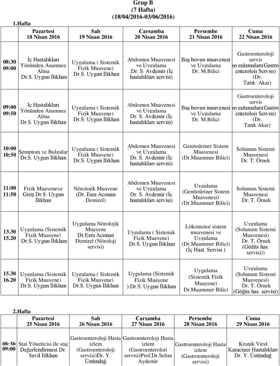 S. Uygun Nörolojik Muayene (Dr. Esra Acıman Demirel) (İç hastalıkları (Genitoüriner Sistem Muayenesi) () Solunum Sistemi Muayenesi (Sistemik Nörolojik Muayene Dr.