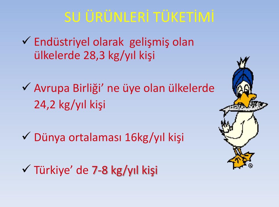 Birliği ne üye olan ülkelerde 24,2 kg/yıl kişi