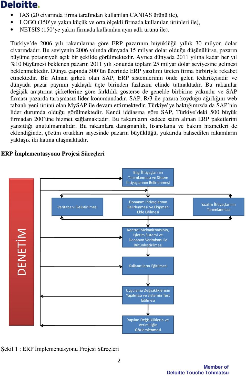 Bu seviyenin 2006 yılında dünyada 15 milyar dolar olduu düünülürse, pazarın büyüme potansiyeli açık bir ekilde görülmektedir.