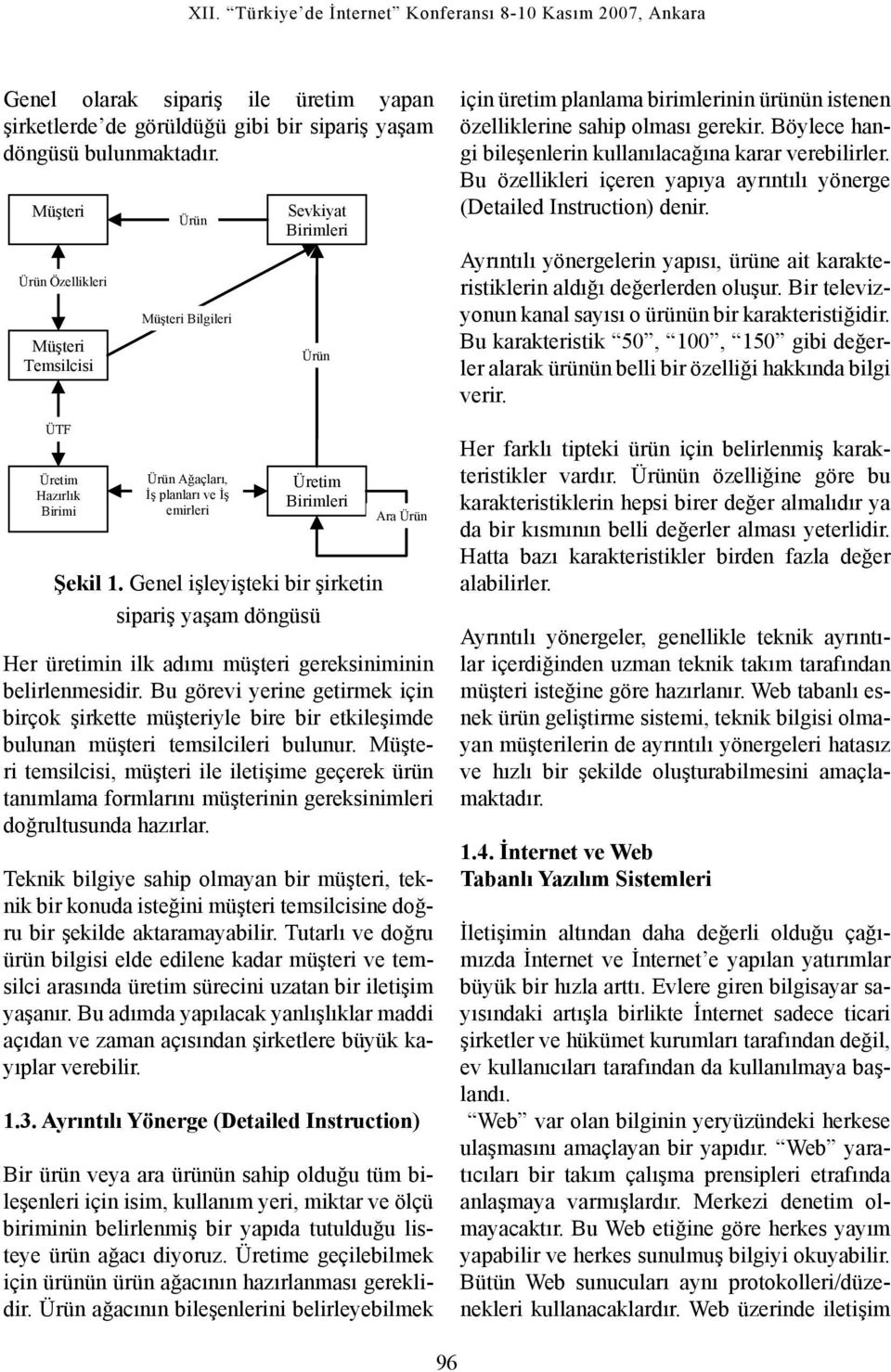 Genel işleyişteki bir şirketin sipariş yaşam döngüsü Ara Ürün Her üretimin ilk adımı müşteri gereksiniminin belirlenmesidir.