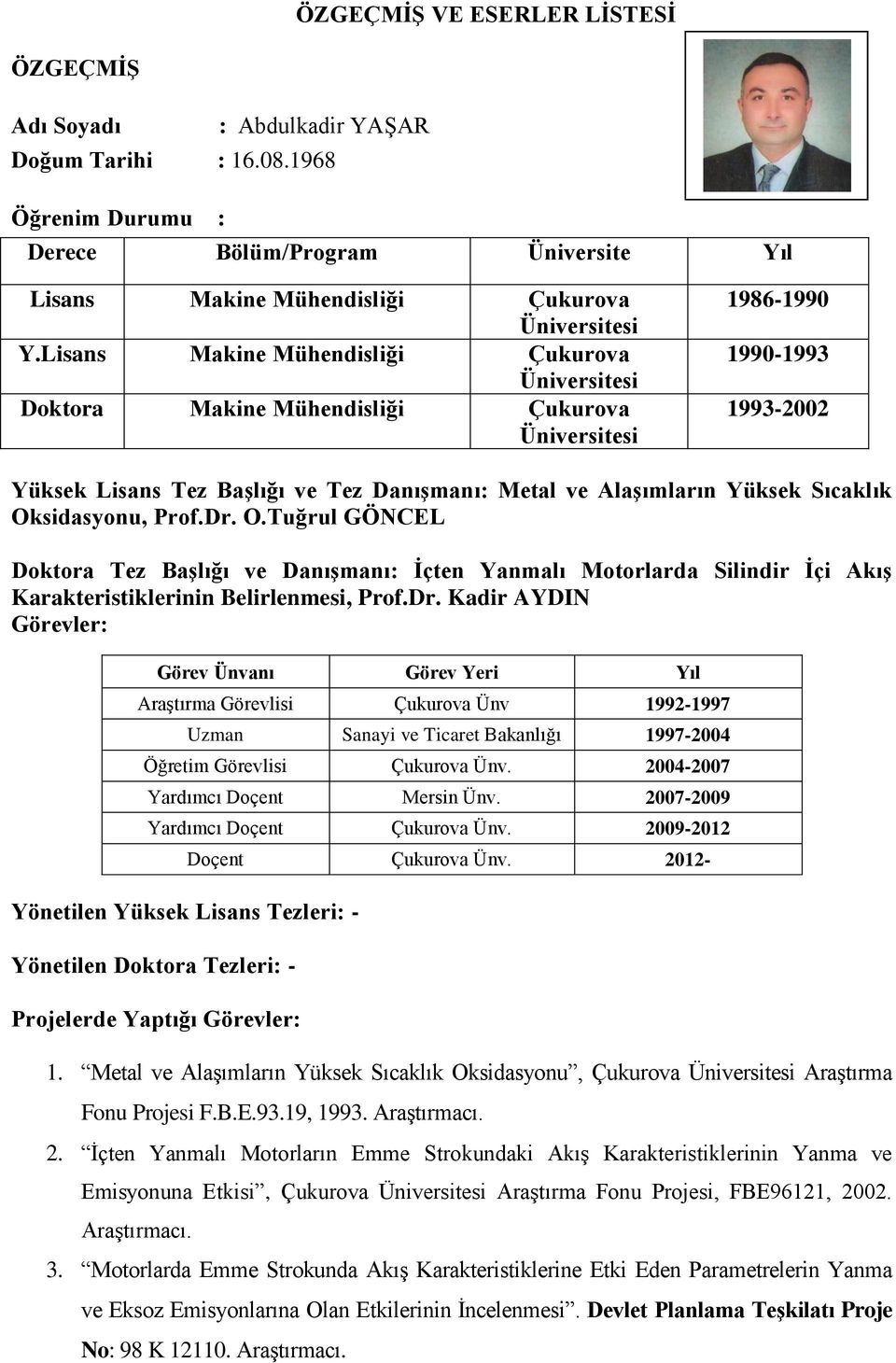 Yüksek Sıcaklık Oksidasyonu, Prof.Dr.