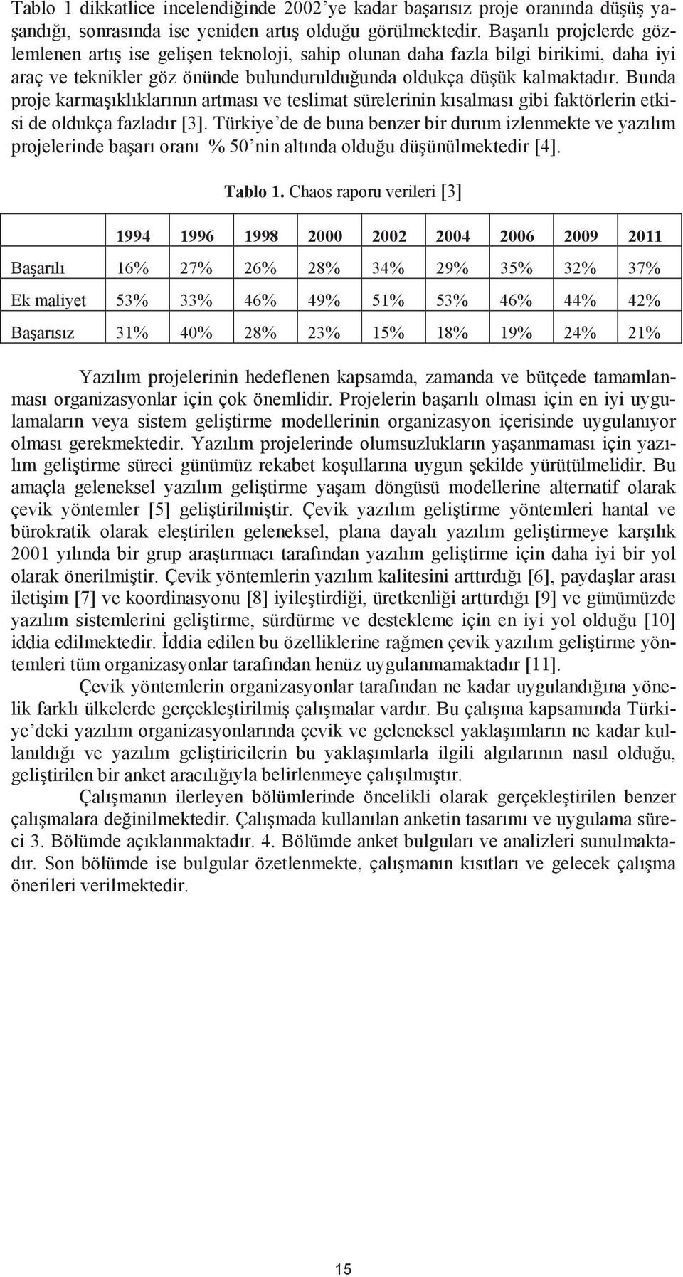 Bunda proje karma ıklıklarının artması ve teslimat sürelerinin kısalması gibi faktörlerin etkisi de oldukça fazladır [3].