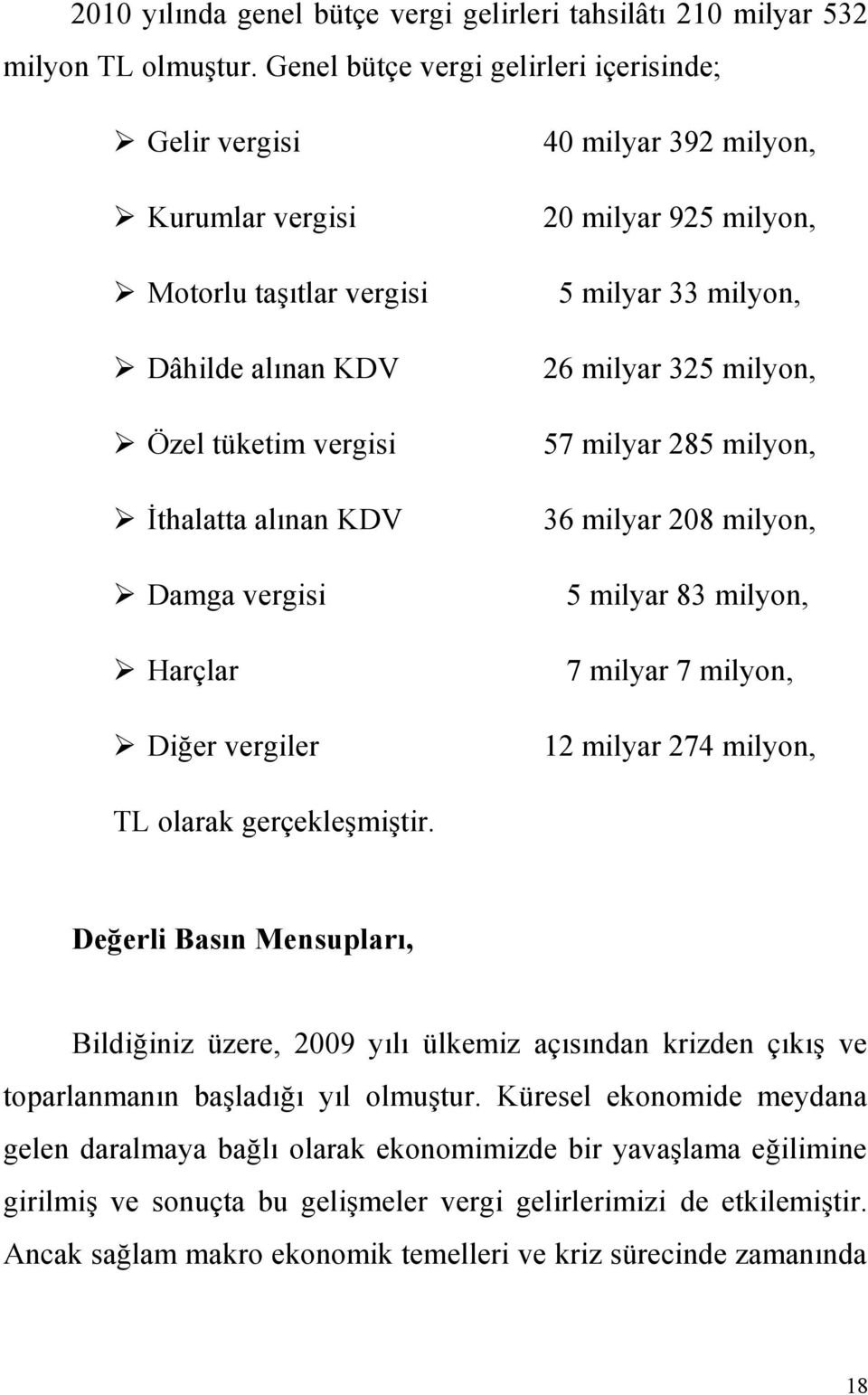 milyar 392 milyon, 20 milyar 925 milyon, 5 milyar 33 milyon, 26 milyar 325 milyon, 57 milyar 285 milyon, 36 milyar 208 milyon, 5 milyar 83 milyon, 7 milyar 7 milyon, 12 milyar 274 milyon, TL olarak