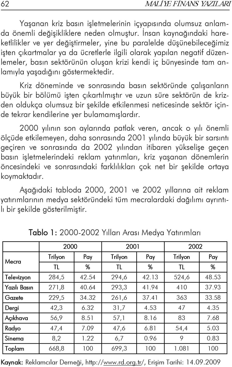 krizi kendi iç bünyesinde tam anlamıyla yaşadığını göstermektedir.