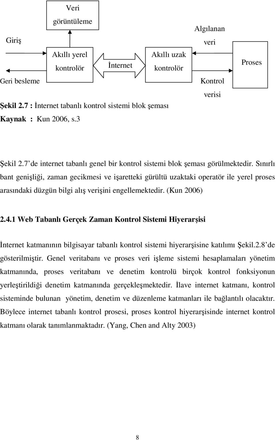 Sınırlı bant genişliği, zaman gecikmesi ve işaretteki gürültü uzaktaki operatör ile yerel proses arasındaki düzgün bilgi alış verişini engellemektedir. (Kun 2006) 2.4.