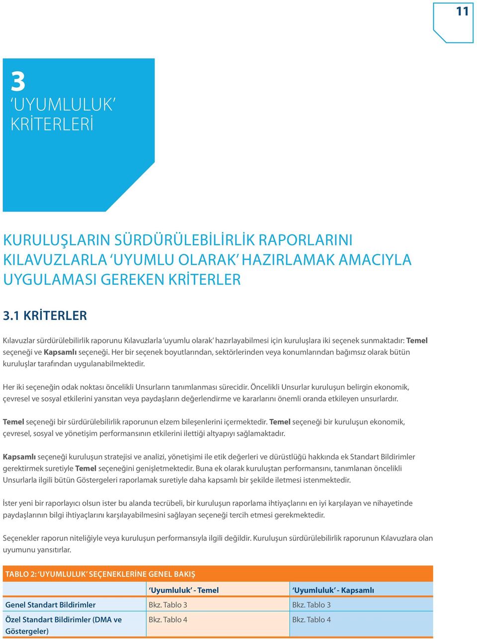 Her bir seçenek boyutlarından, sektörlerinden veya konumlarından bağımsız olarak bütün kuruluşlar tarafından uygulanabilmektedir.