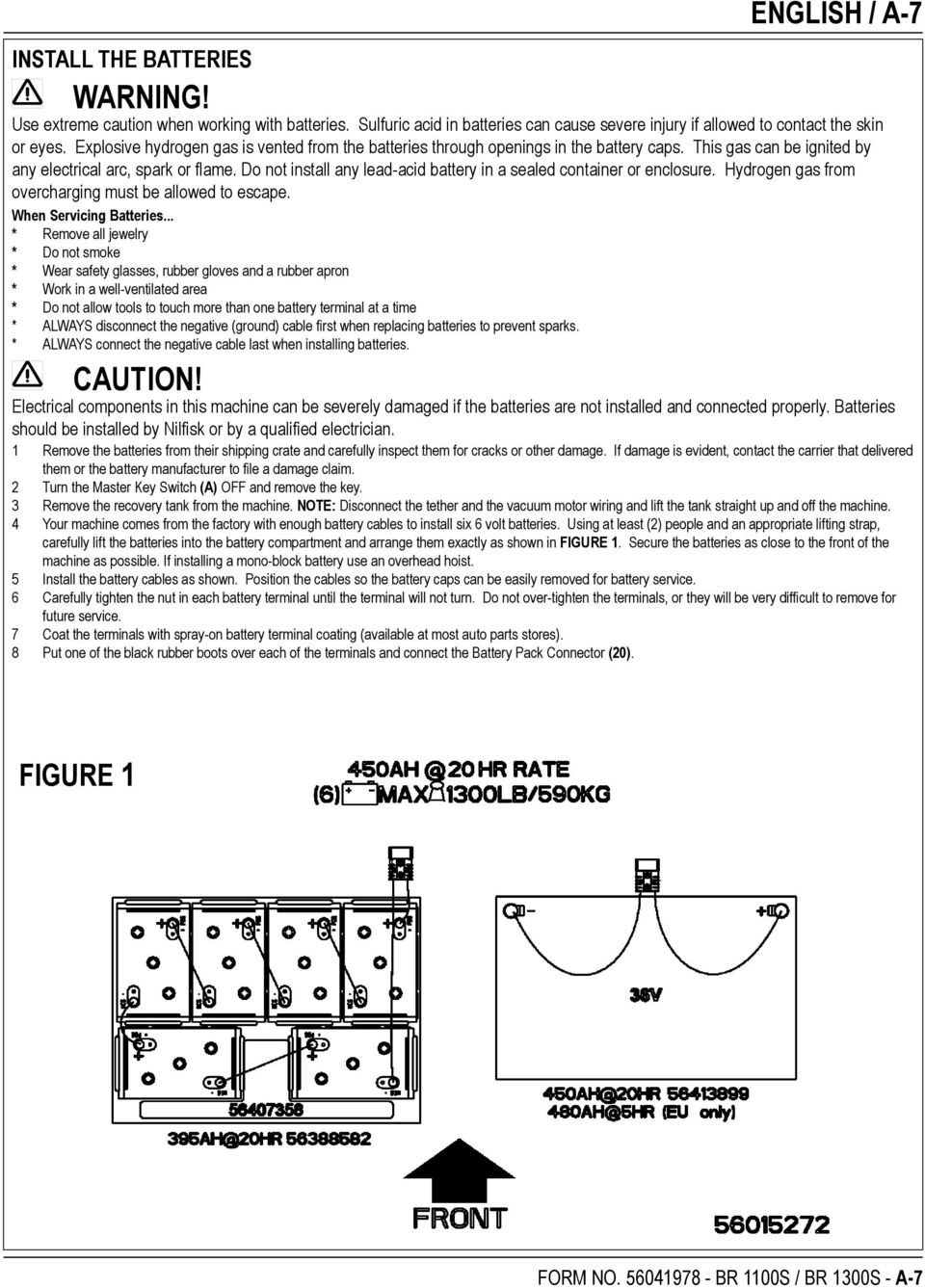 Do not install any lead-acid battery in a sealed container or enclosure. Hydrogen gas from overcharging must be allowed to escape. When Servicing Batteries.