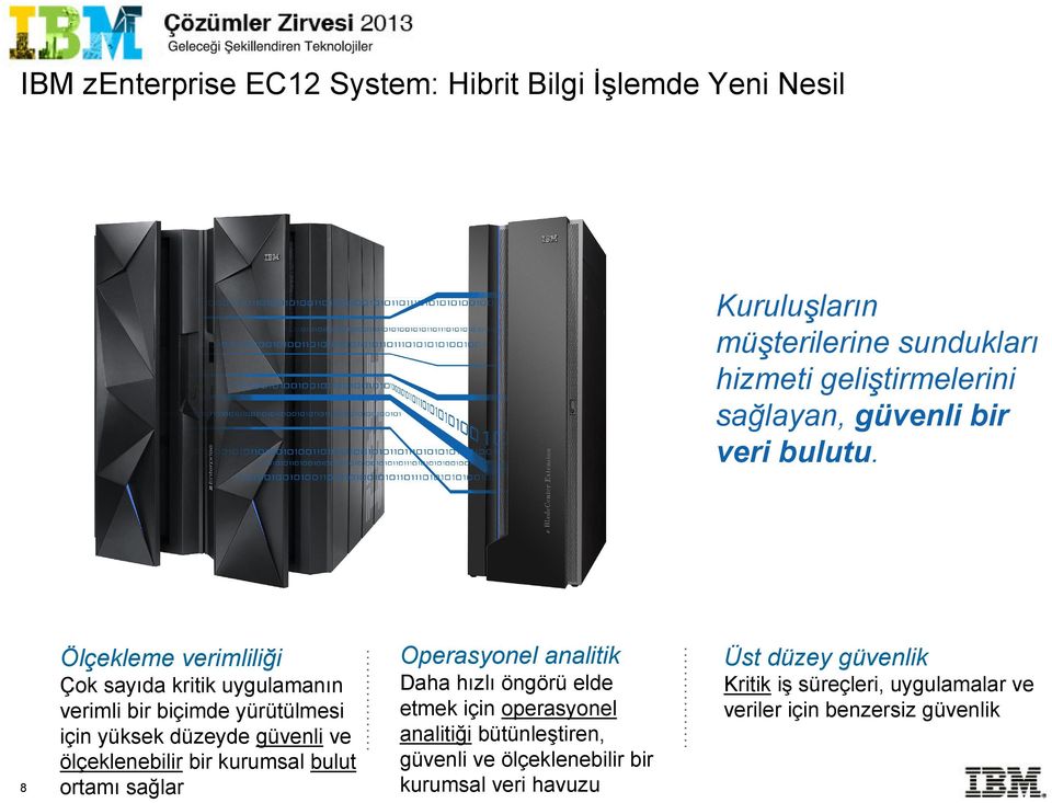 8 Ölçekleme verimliliği Çok sayıda kritik uygulamanın verimli bir biçimde yürütülmesi için yüksek düzeyde güvenli ve ölçeklenebilir bir