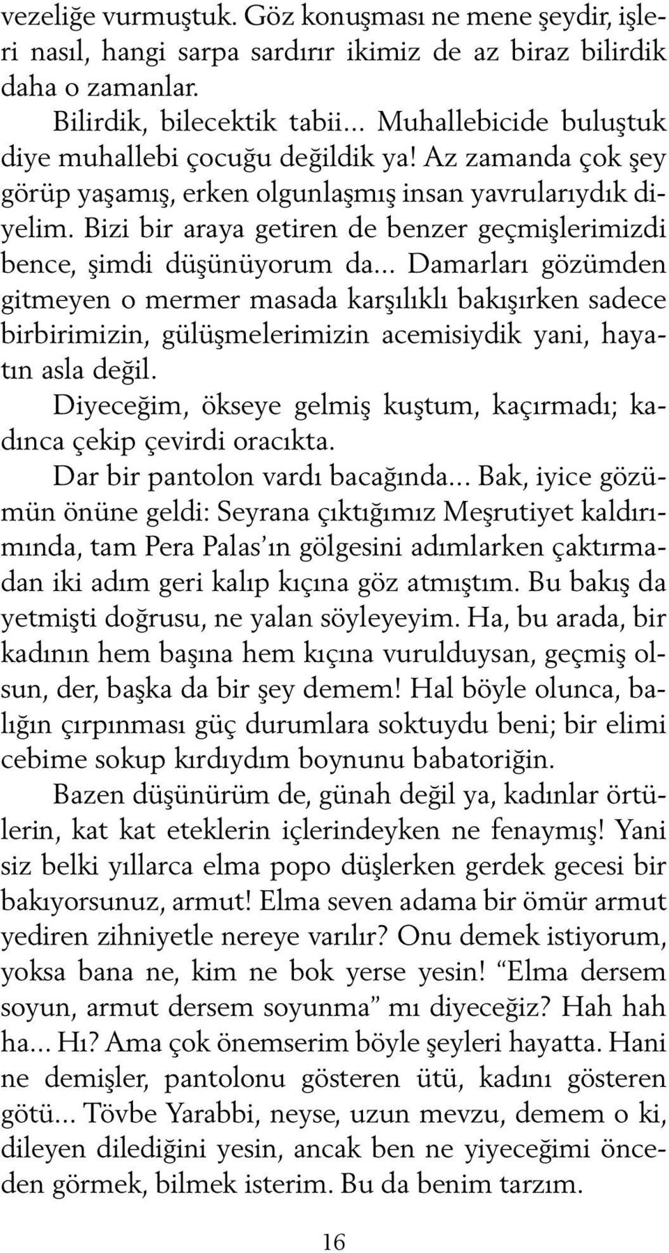 Bizi bir araya getiren de benzer geçmişlerimizdi bence, şimdi düşünüyorum da.