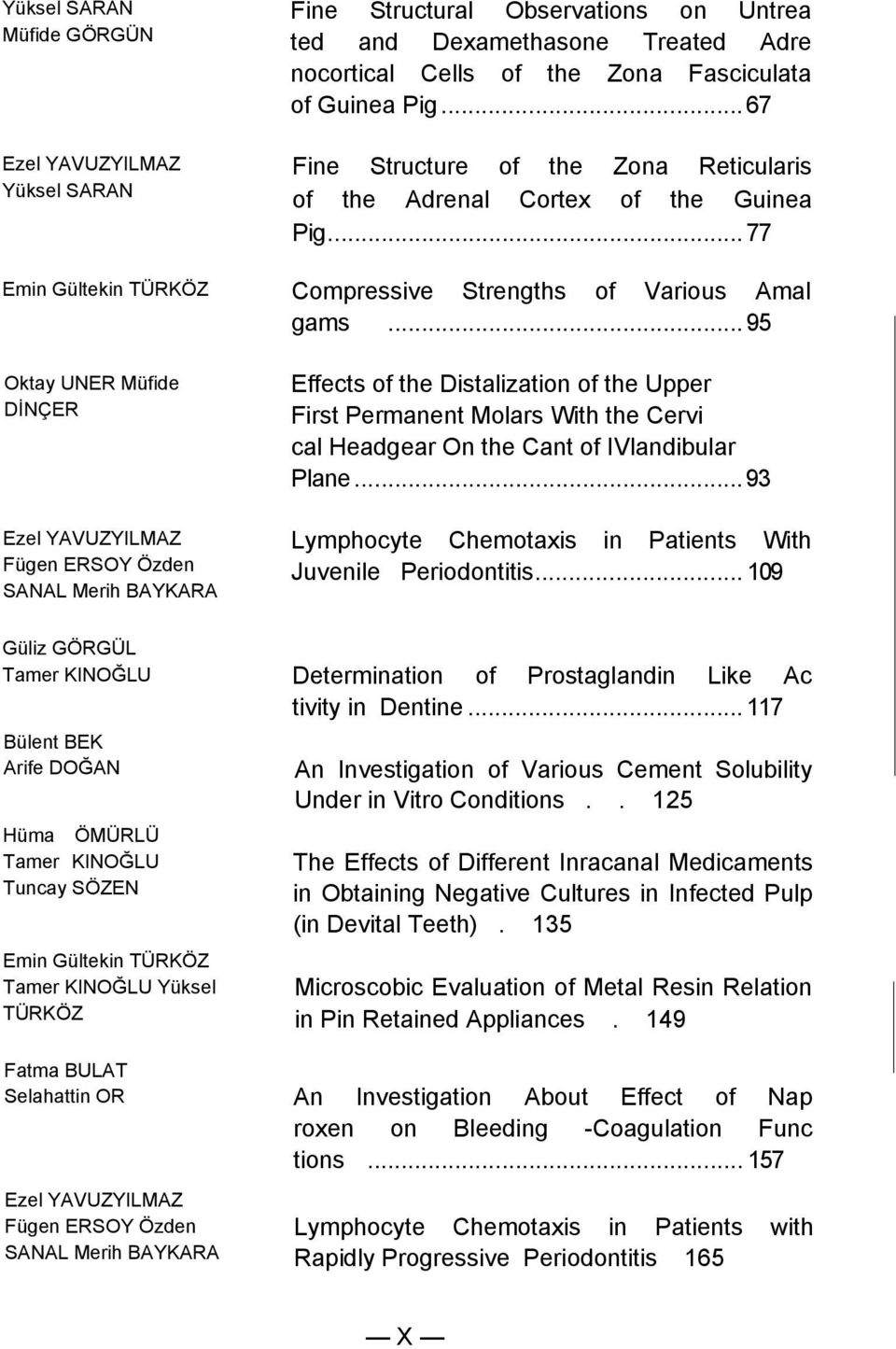 .. 77 Compressive Strengths of Various Amal gams... 95 Effects of the Distalization of the Upper First Permanent Molars With the Cervi cal Headgear On the Cant of IVlandibular Plane.