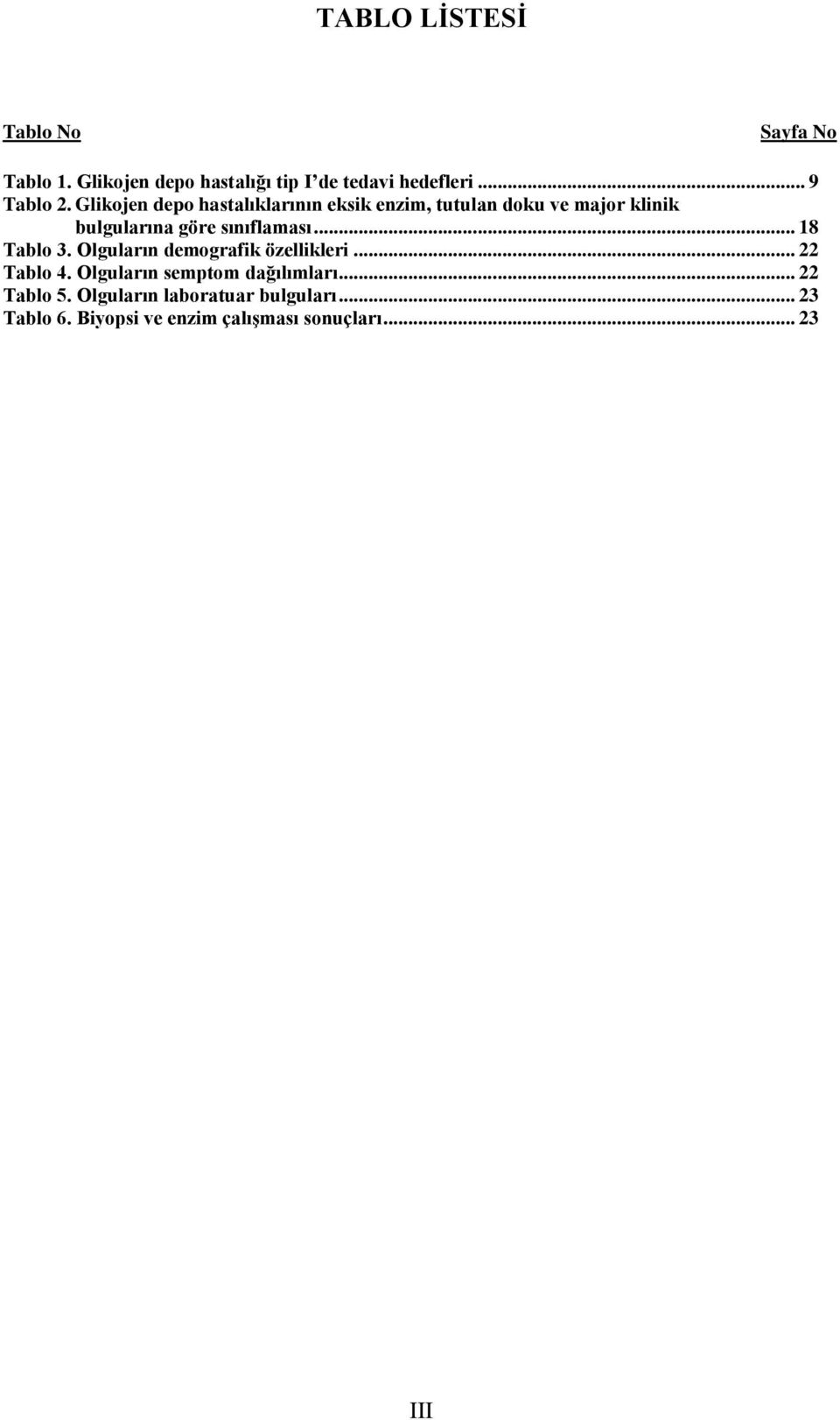 .. 18 Tablo 3. Olguların demografik özellikleri... 22 Tablo 4. Olguların semptom dağılımları.