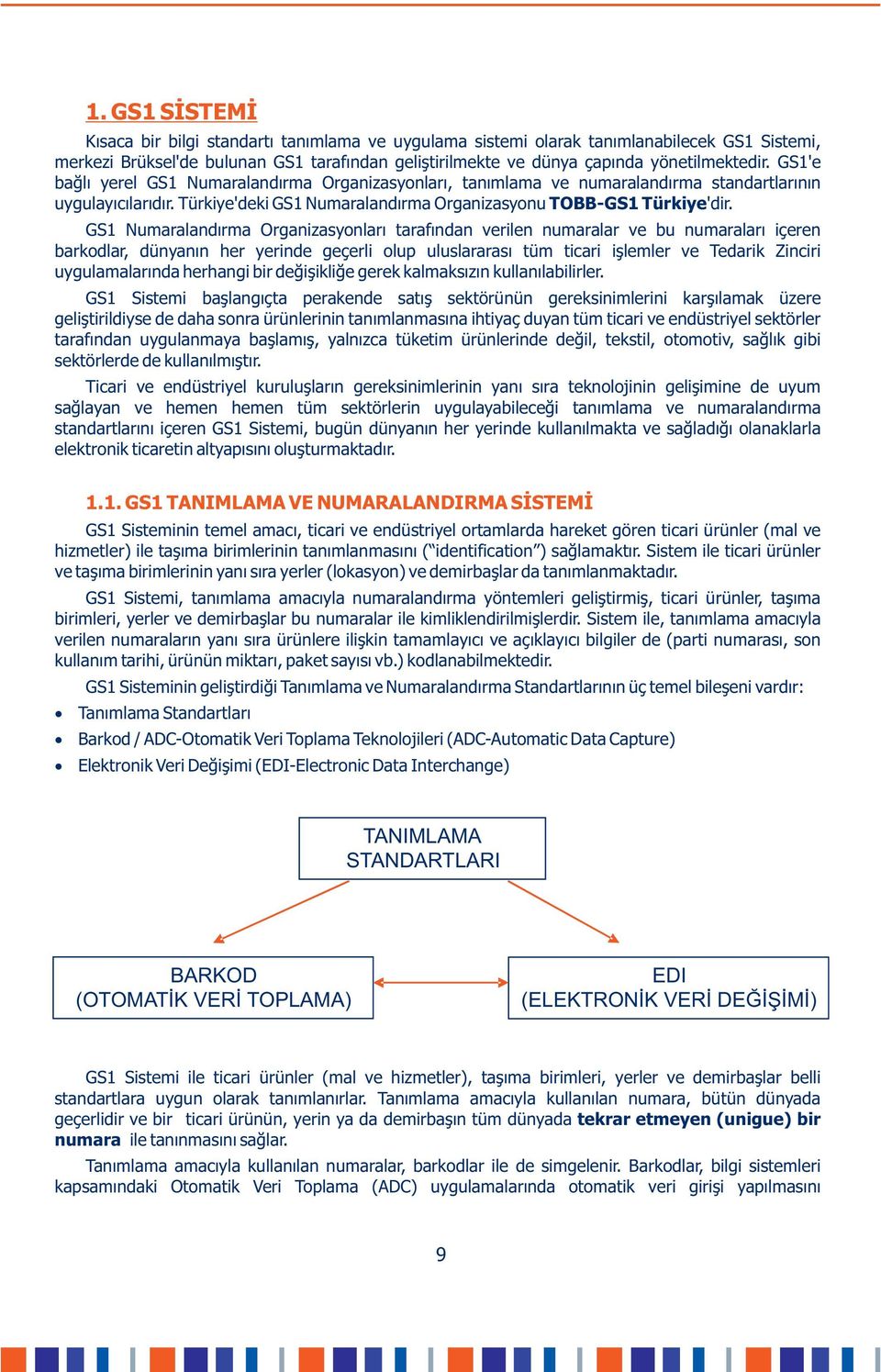 GS1 Numaralandýrma Organizasyonlarý tarafýndan verilen numaralar ve bu numaralarý içeren barkodlar, dünyanýn her yerinde geçerli olup uluslararasý tüm ticari iþlemler ve Tedarik Zinciri