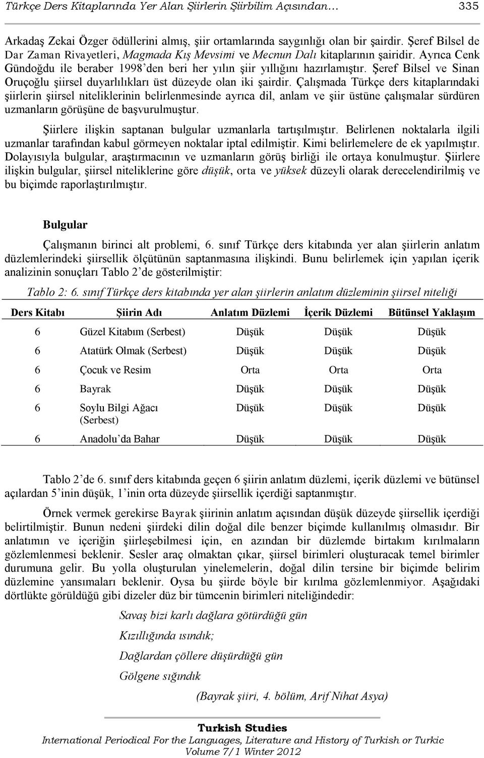 ġeref Bilsel ve Sinan Oruçoğlu Ģiirsel duyarlılıkları üst düzeyde olan iki Ģairdir.