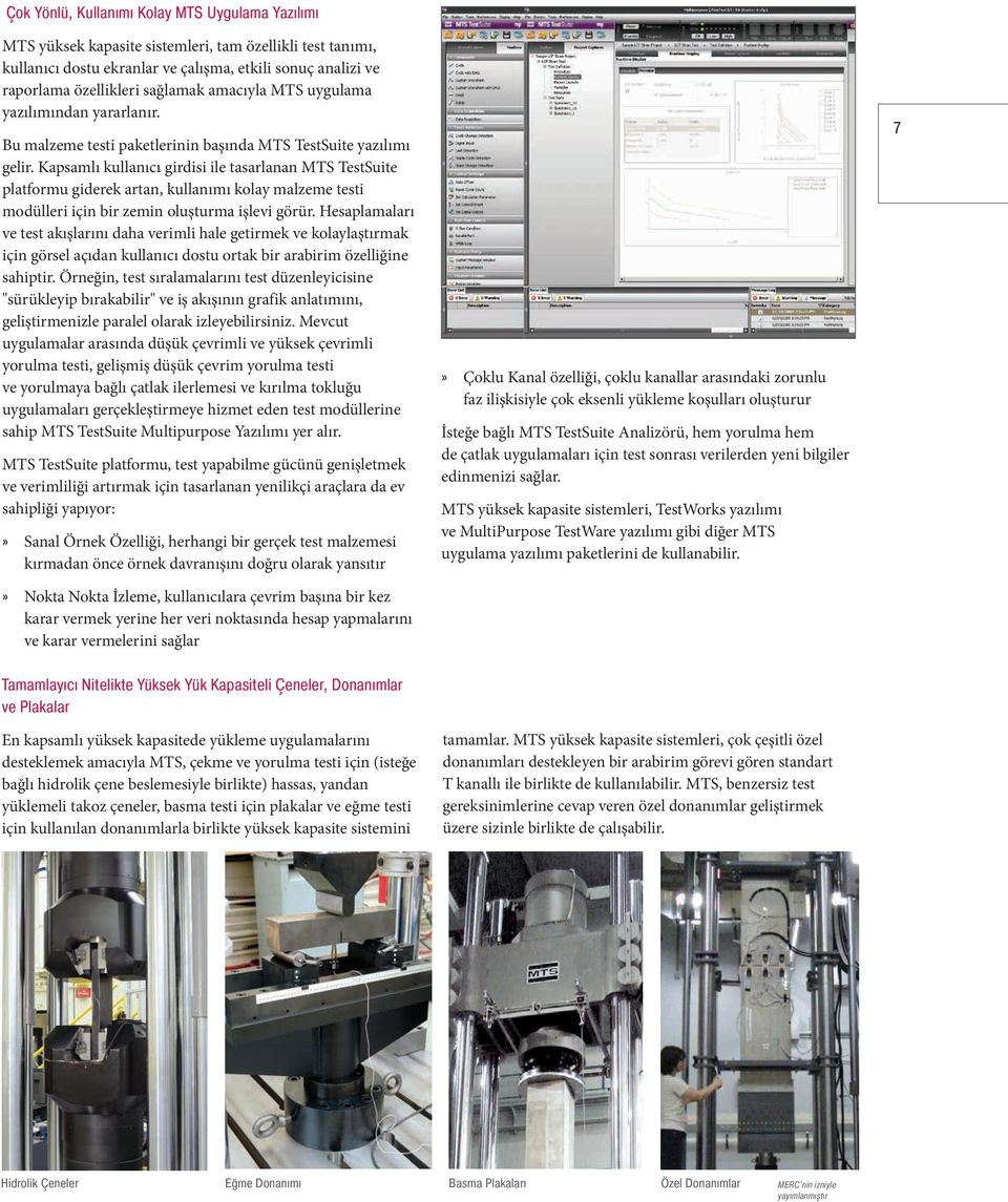 Kapsamlı kullanıcı girdisi ile tasarlanan MTS TestSuite platformu giderek artan, kullanımı kolay malzeme testi modülleri için bir zemin oluşturma işlevi görür.