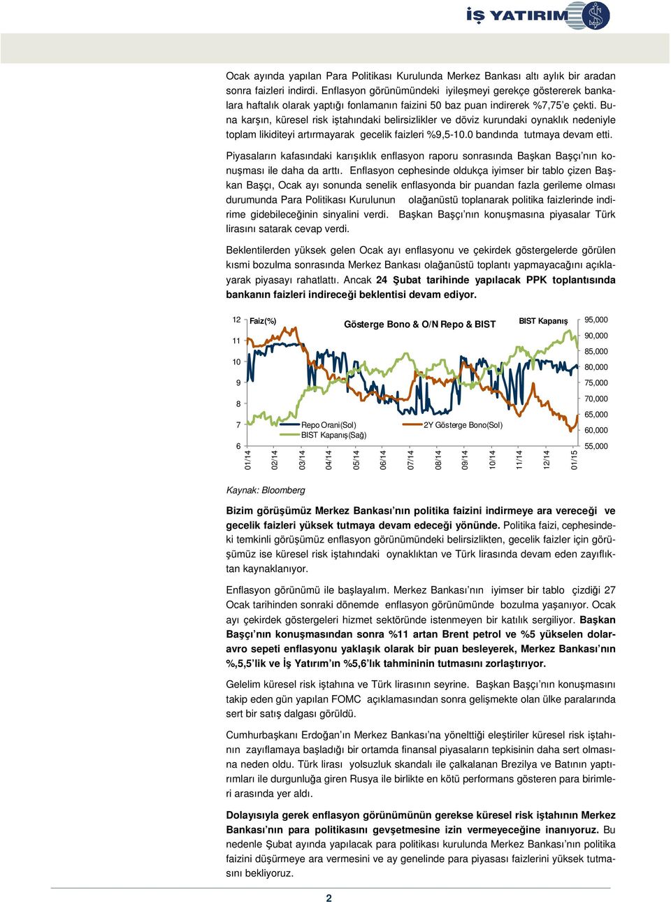 Buna karşın, küresel risk iştahındaki belirsizlikler ve döviz kurundaki oynaklık nedeniyle toplam likiditeyi artırmayarak gecelik faizleri %9,5-10.0 bandında tutmaya devam etti.