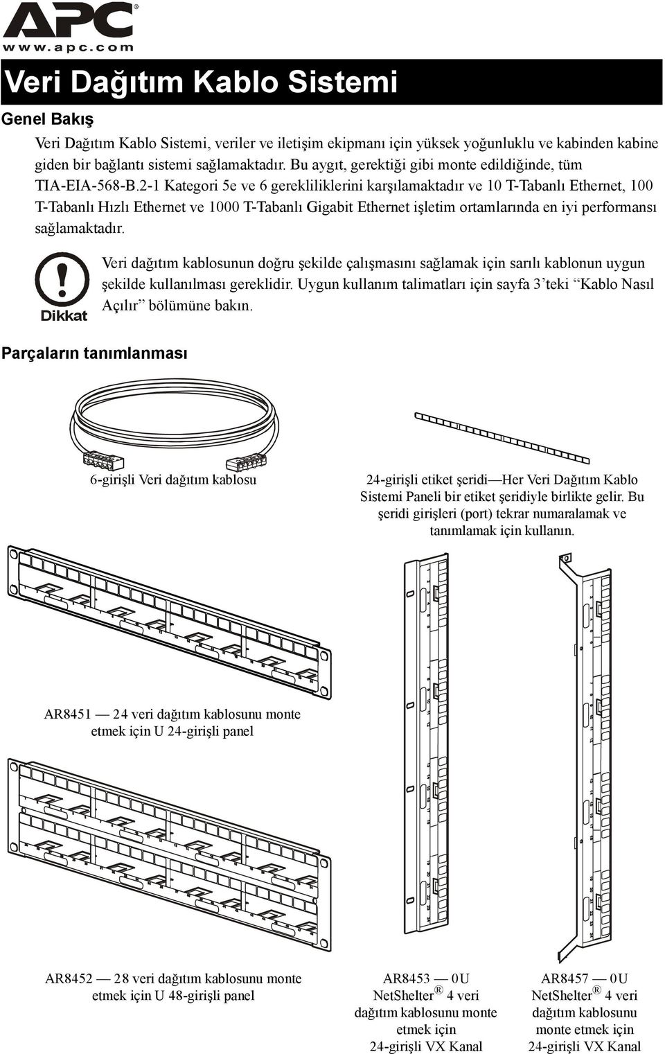 2-1 Kategori 5e ve 6 gerekliliklerini karşılamaktadır ve 10 T-Tabanlı Ethernet, 100 T-Tabanlı Hızlı Ethernet ve 1000 T-Tabanlı Gigabit Ethernet işletim ortamlarında en iyi performansı sağlamaktadır.