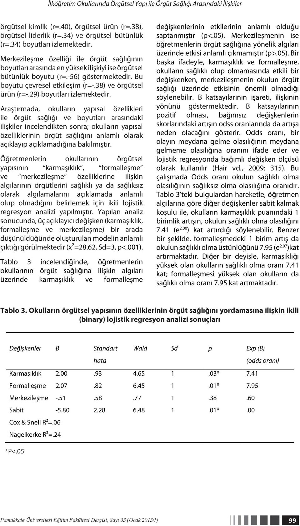 38) ve örgütsel ürün (r=-.29) boyutları izlemektedir.